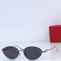 Luxury Oval Rimless Sunglasses