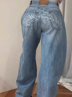 Wide Leg Denim Jeans