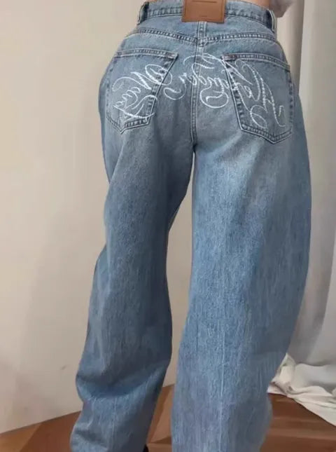 Wide Leg Denim Jeans