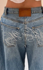 Wide Leg Denim Jeans
