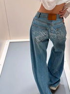 Wide Leg Denim Jeans