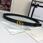Leather Belt with Metal Buckle