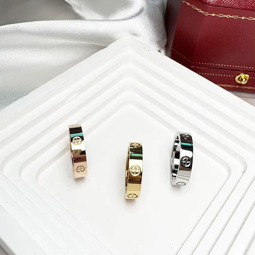 Classic Cross Stone Ring
