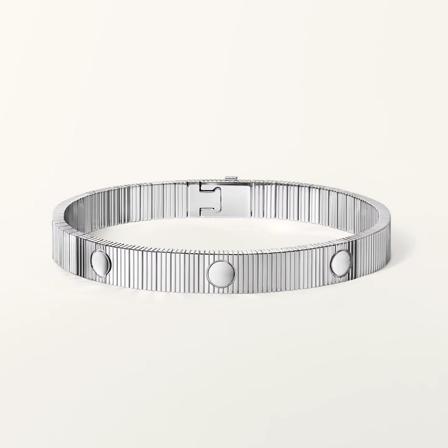 SS 25 Ribbed Stainless Steel Bracelet