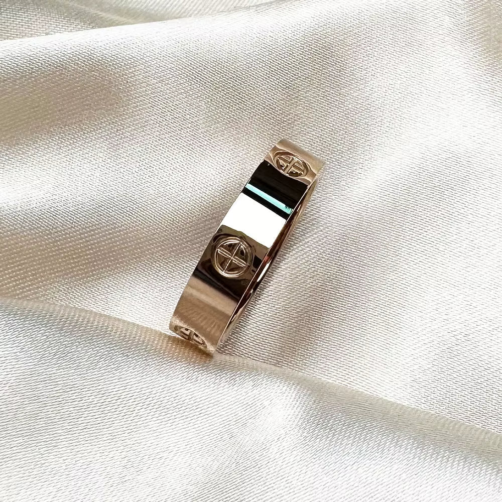 Classic Cross Stone Ring