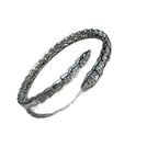 Gold Serpent Open Bangle Bracelet