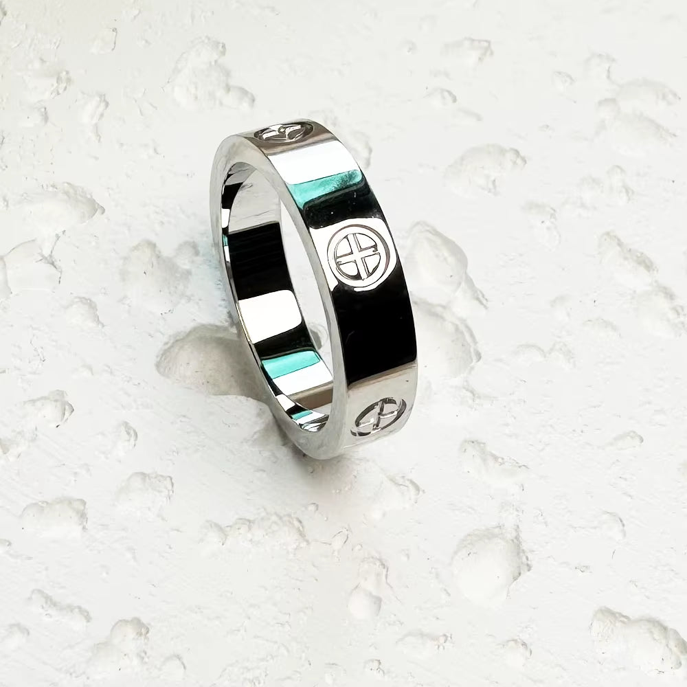 Classic Cross Stone Ring