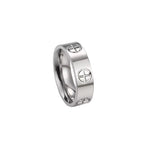 Classic Cross Stone Ring
