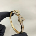 Panther Crystal Open Bangle