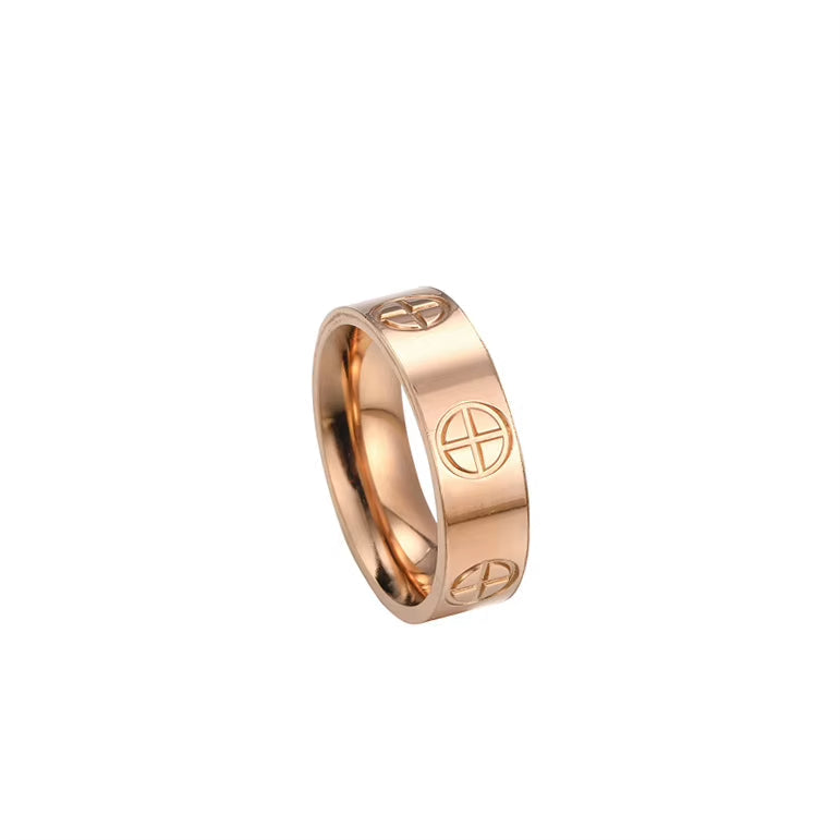 Classic Cross Stone Ring