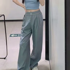 High-Waist Flow Wide Pants