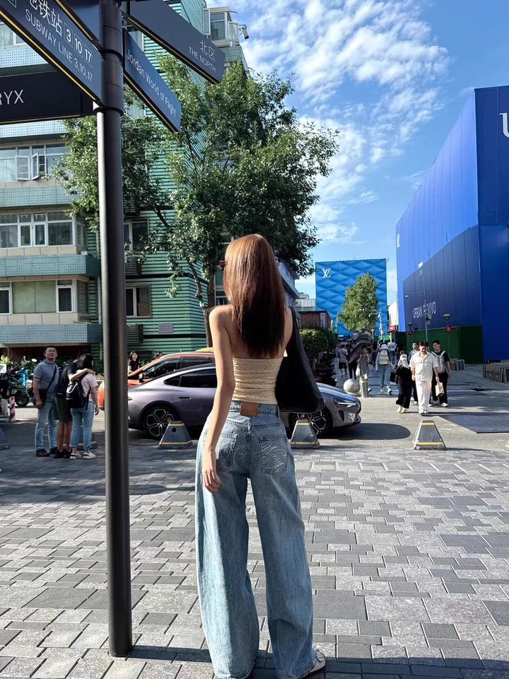 Wide Leg Denim Jeans
