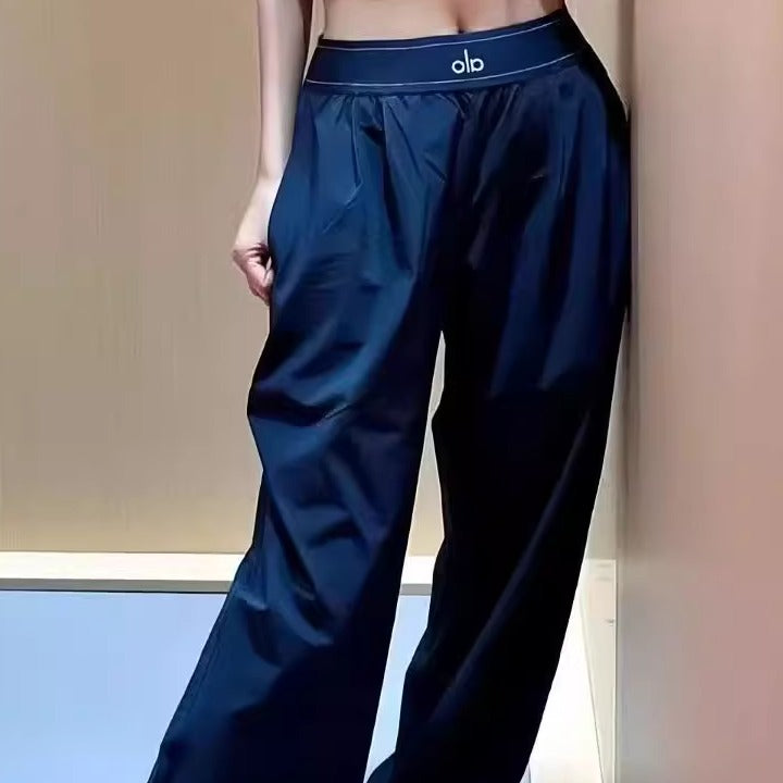 High-Waist Flow Wide Pants