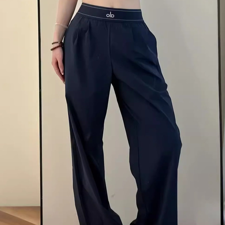High-Waist Flow Wide Pants