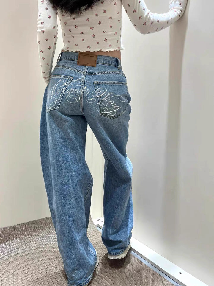Wide Leg Denim Jeans