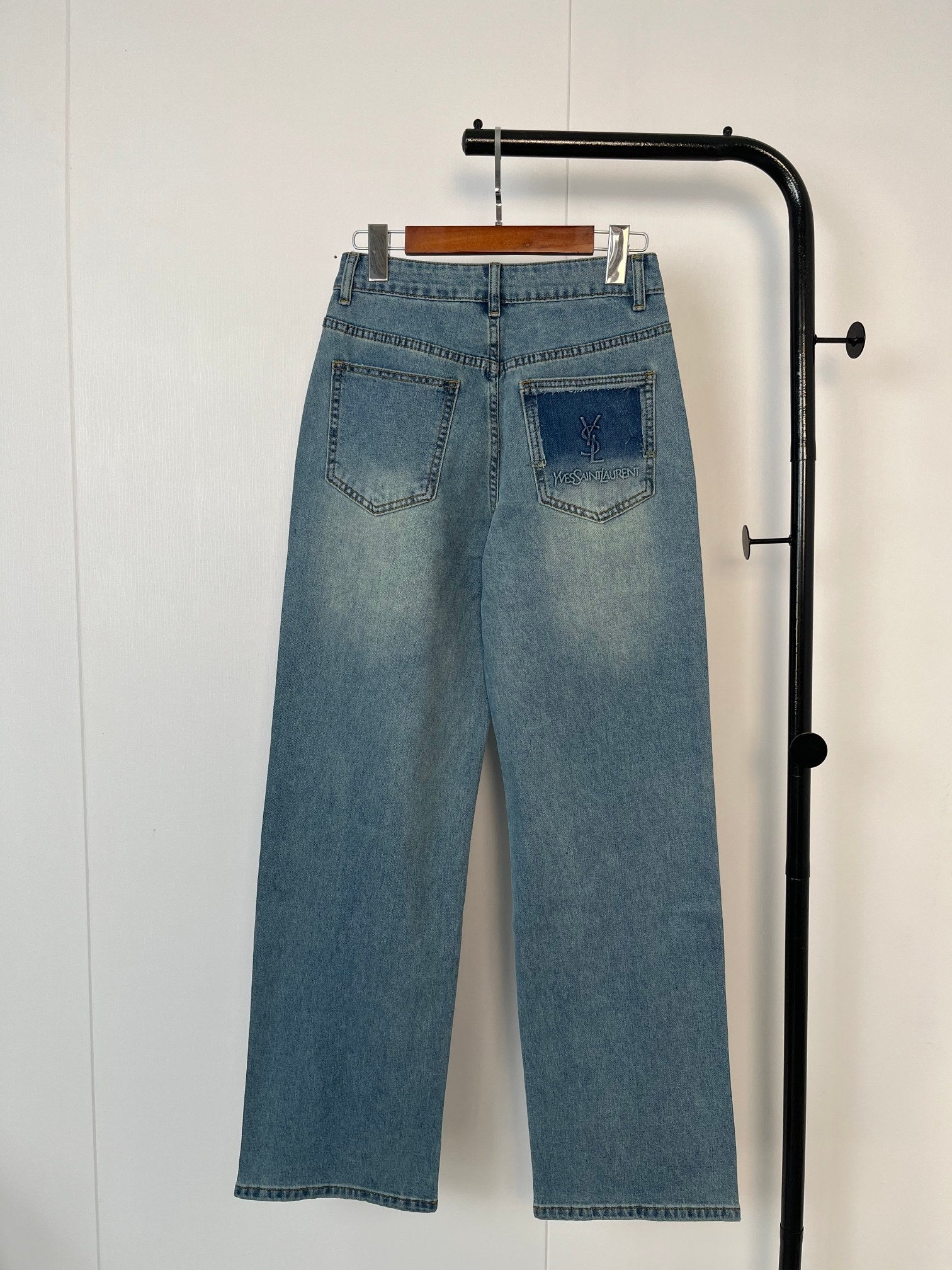 Wide-Leg Denim Jeans