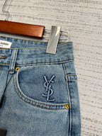 Wide-Leg Denim Jeans
