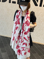 Double-Print Cashmere Scarf