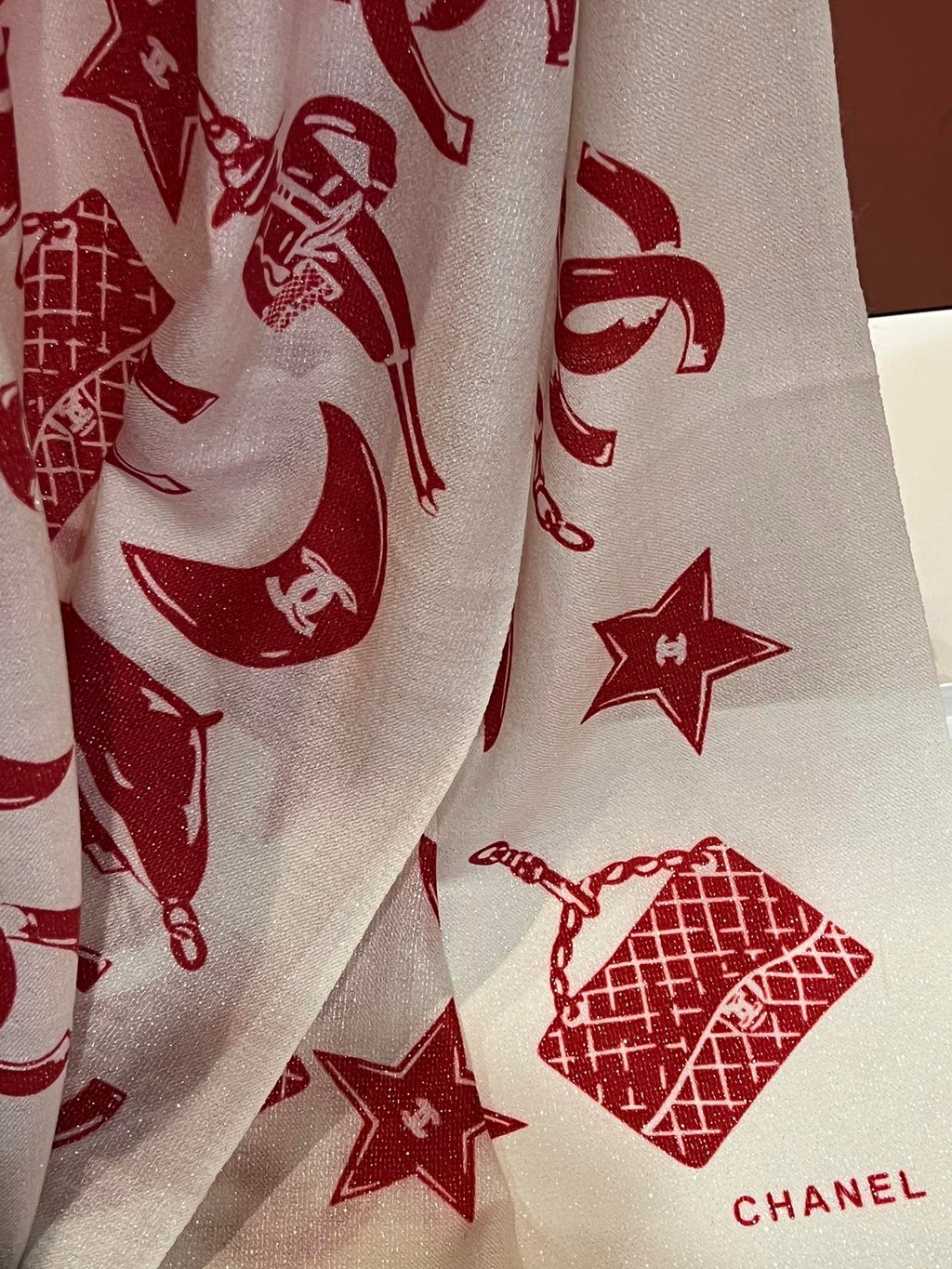 Double-Print Cashmere Scarf
