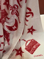 Double-Print Cashmere Scarf