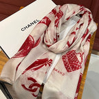 Double-Print Cashmere Scarf