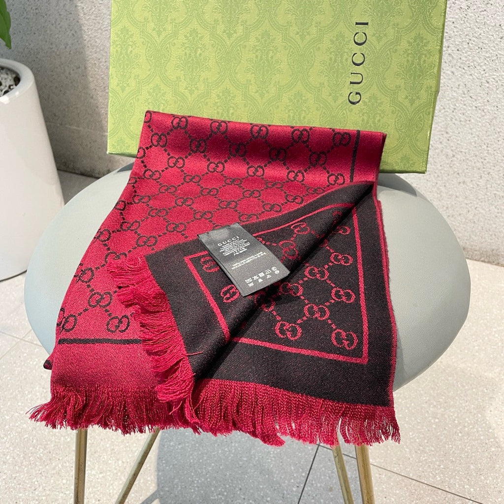Jacquard Cashmere Scarf GG Motif