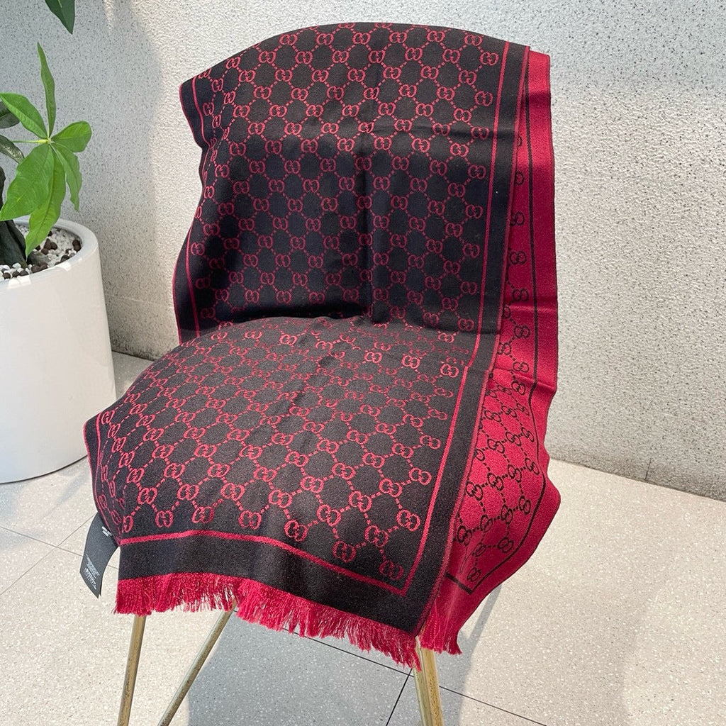 Jacquard Cashmere Scarf GG Motif