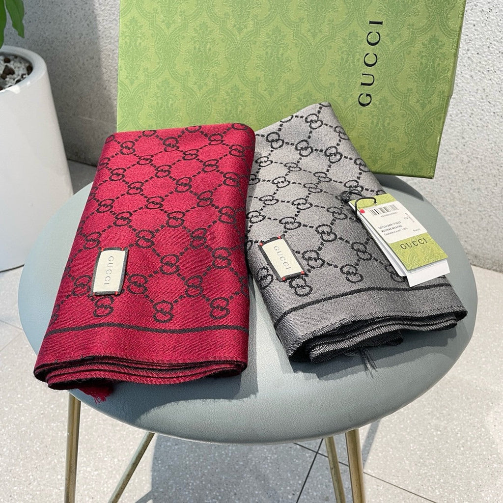 Jacquard Cashmere Scarf GG Motif