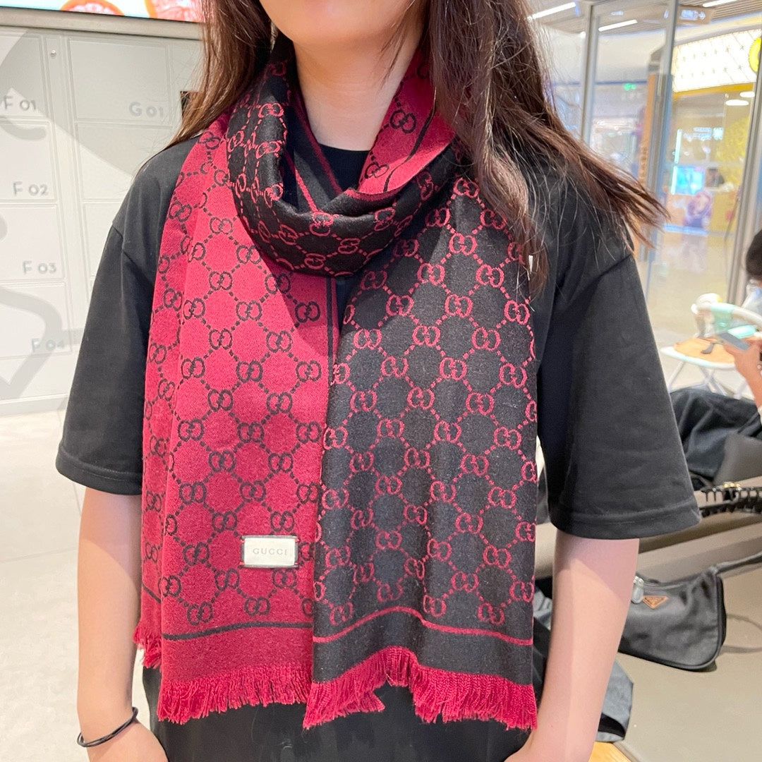Jacquard Cashmere Scarf GG Motif
