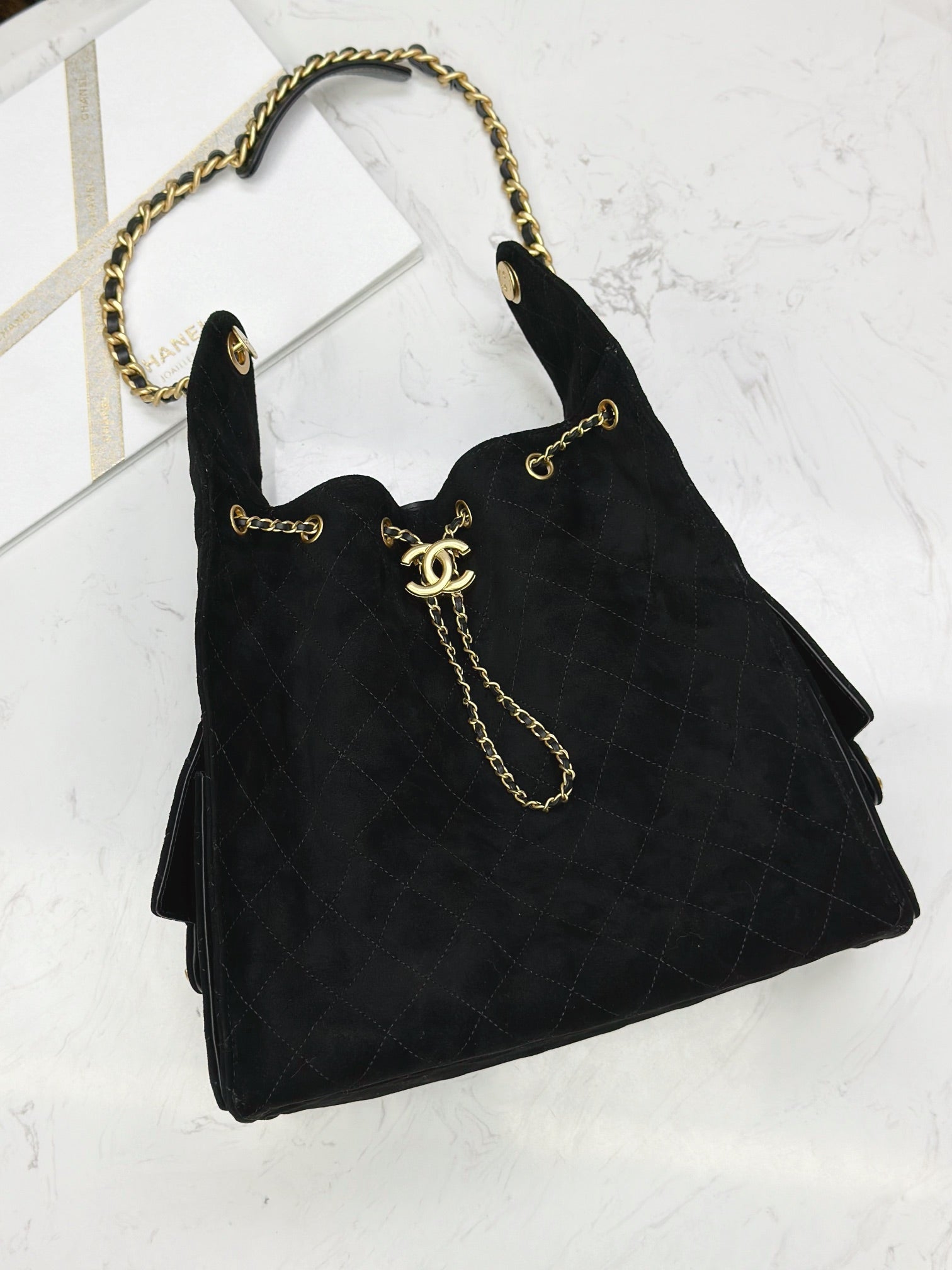 Suede Hobo Bucket Bag – 2 Sizes