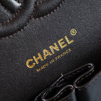 Classic Double Flap Bag – Black (20cm / 25cm)